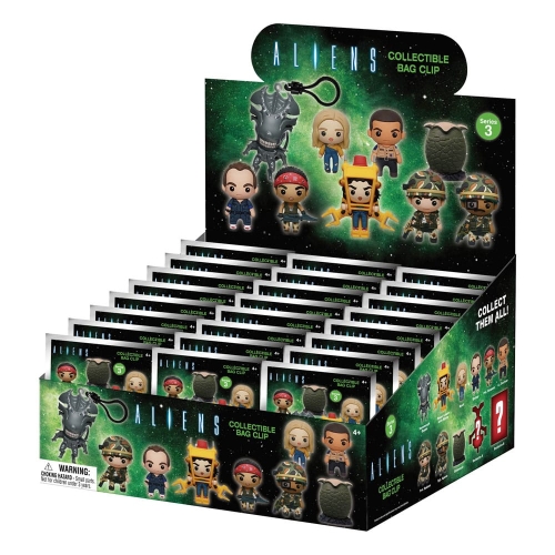 Alien 3D PVC Bag Clip Series 3 Display brelok